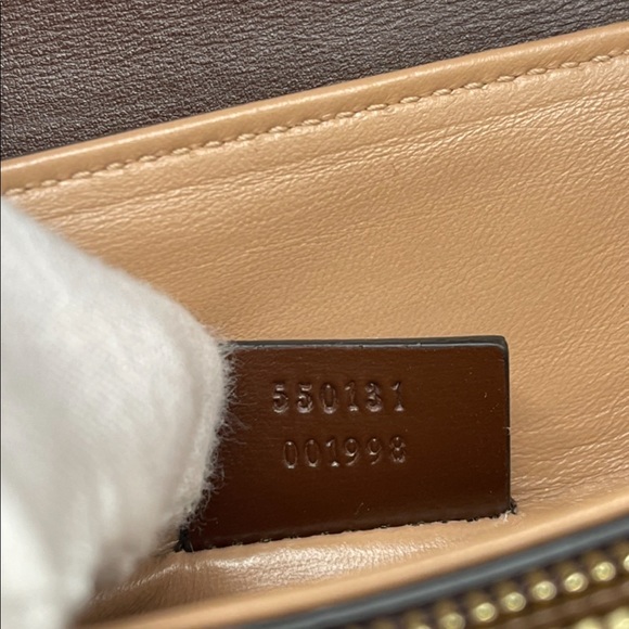 Gucci GG Interlocking Logo Python Medium 3 Compartments Brown/ Black/Beige Purse - Picture 16 of 16